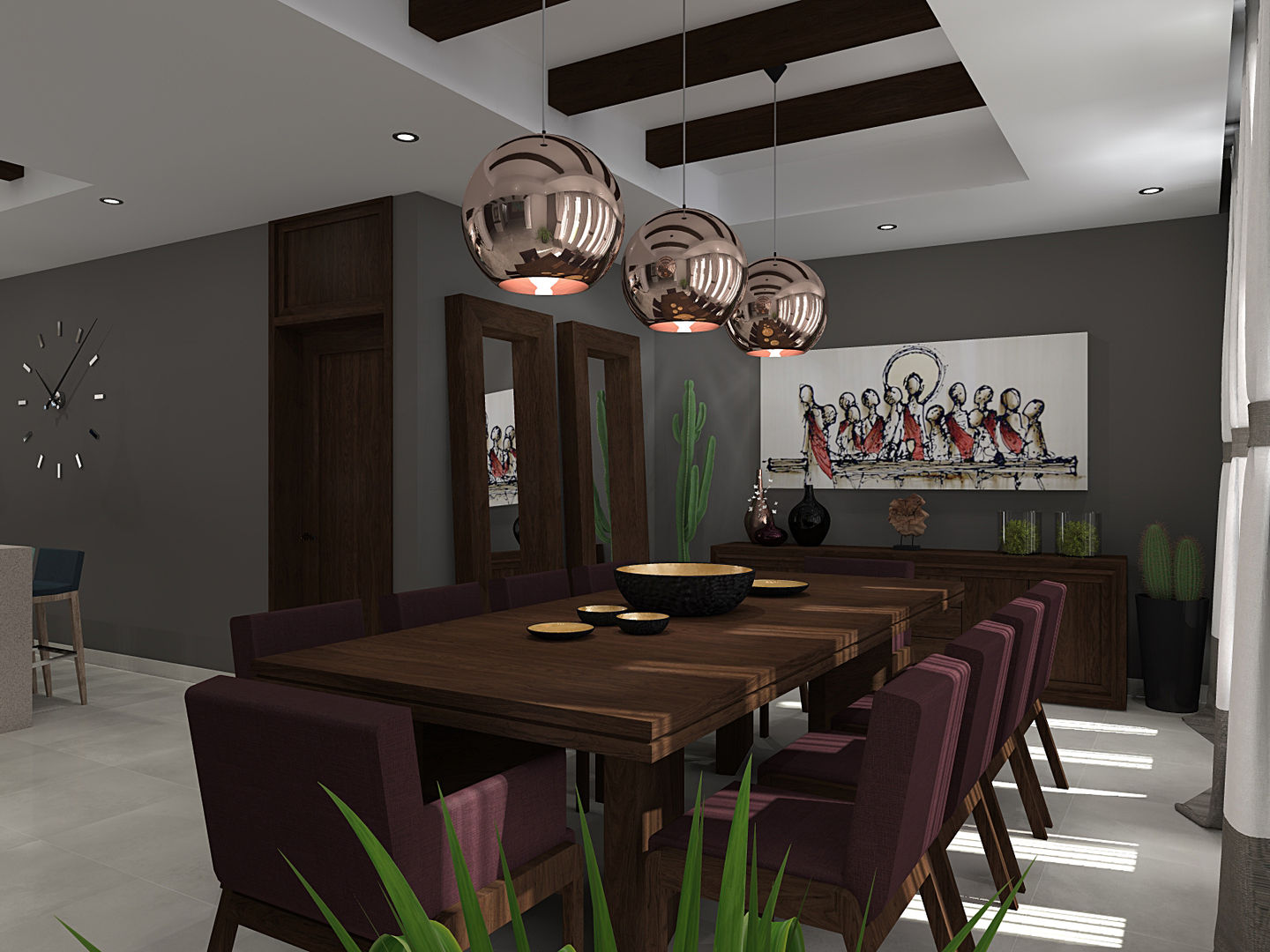 homify Dining room لکڑی Wood effect