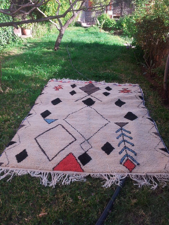 Azilal Berber Carpet, BOHOZOO BOHOZOO Chambre méditerranéenne Laine Orange Textiles