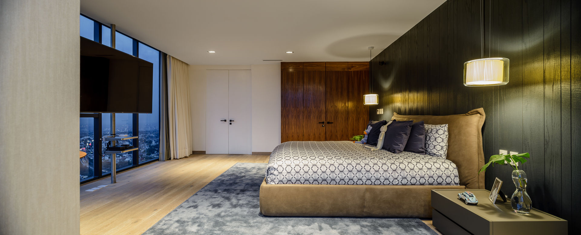 24Y, NIVEL TRES ARQUITECTURA NIVEL TRES ARQUITECTURA Modern style bedroom Wood Wood effect