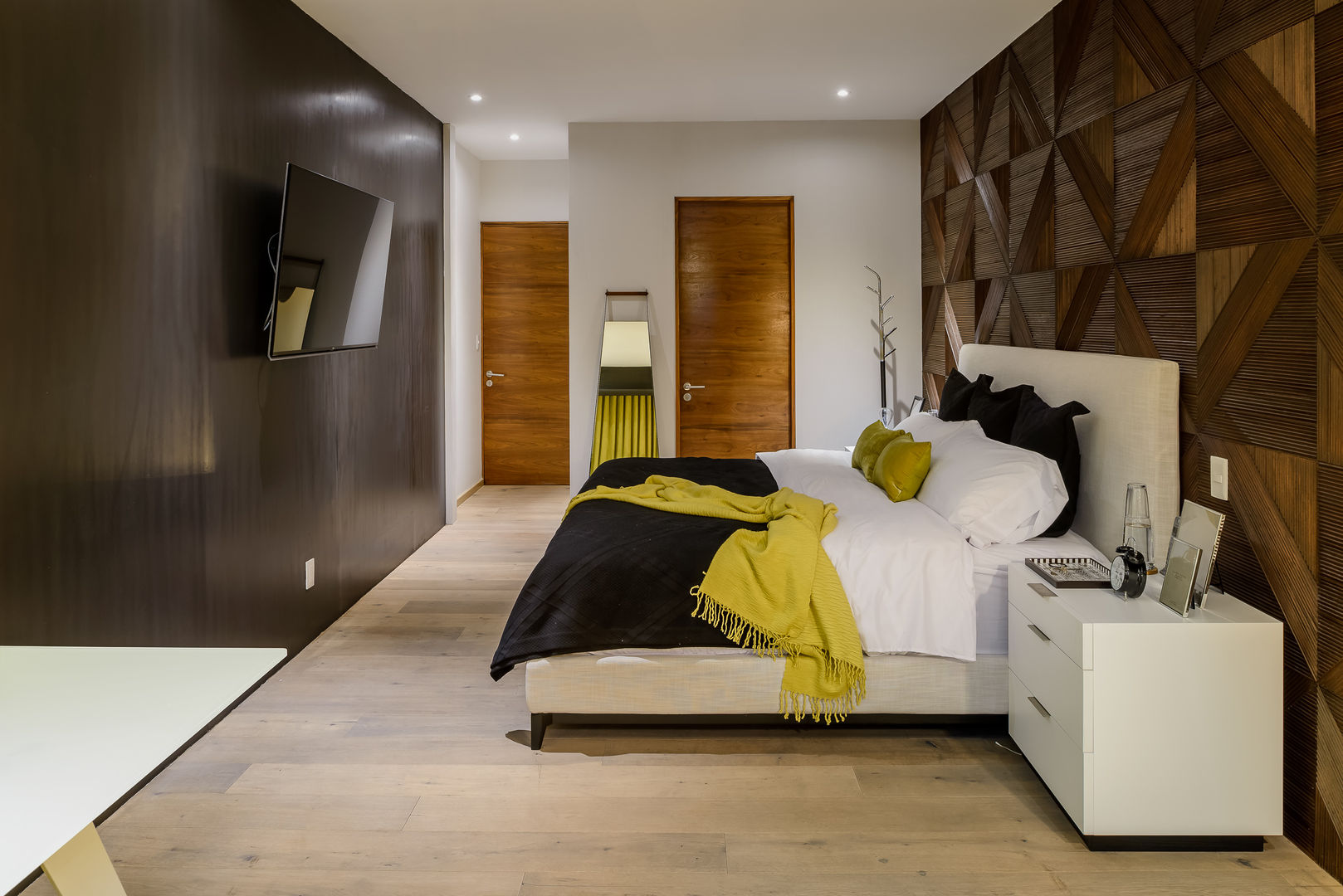 16MAN, NIVEL TRES ARQUITECTURA NIVEL TRES ARQUITECTURA Modern style bedroom Wood Wood effect