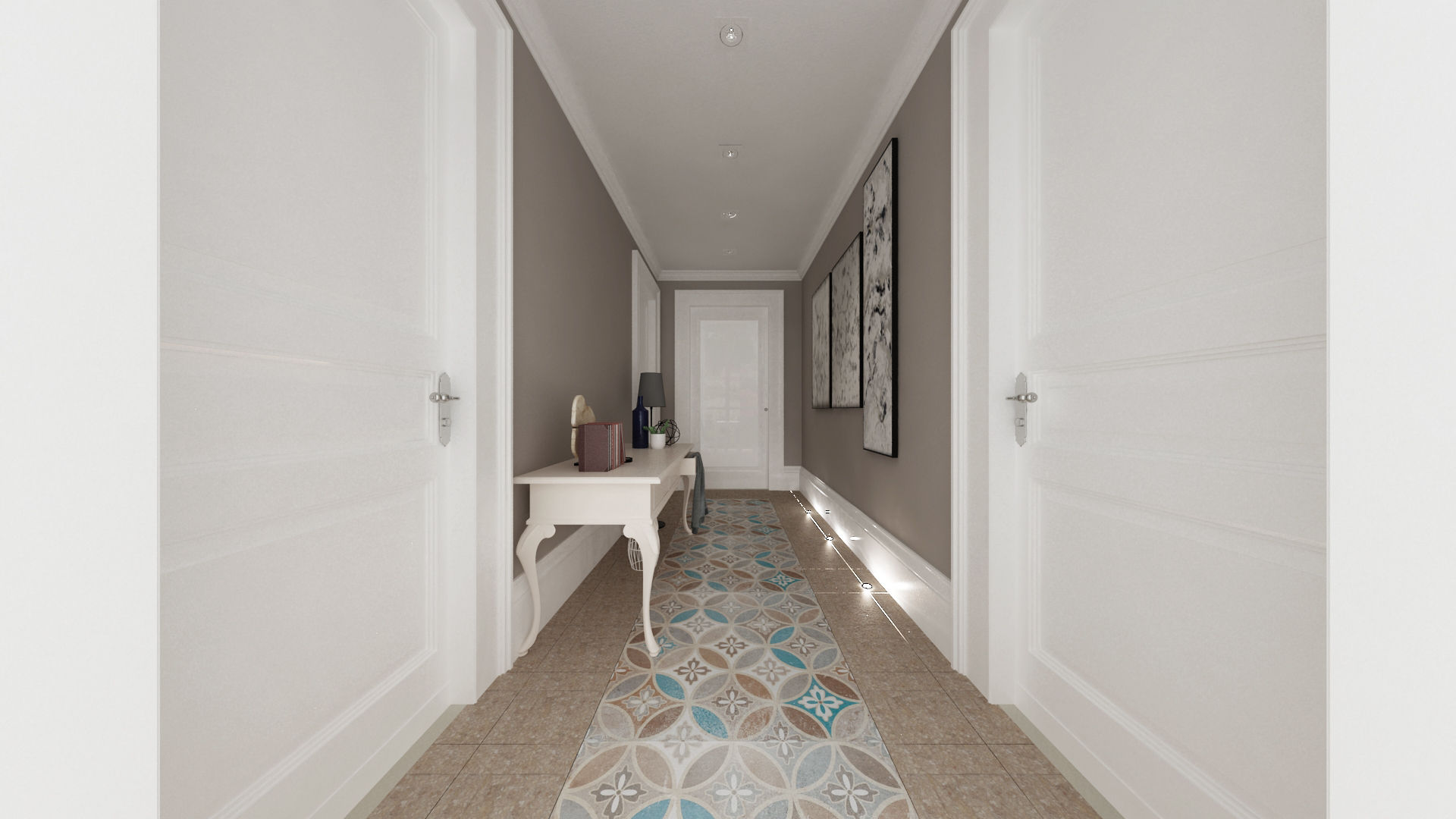 VILLA DG, De Vivo Home Design De Vivo Home Design Mediterranean corridor, hallway & stairs