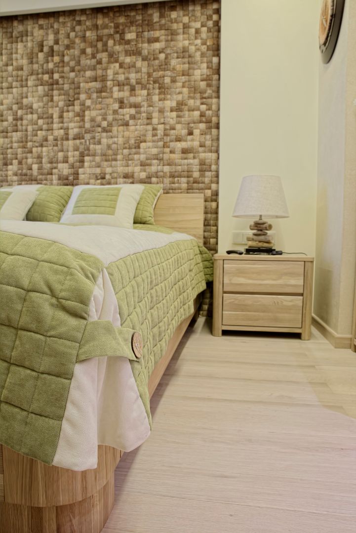 Квартира на Янгеля, Студия текстильного дизайна "Времена года" Студия текстильного дизайна 'Времена года' Modern style bedroom Textile Amber/Gold Textiles