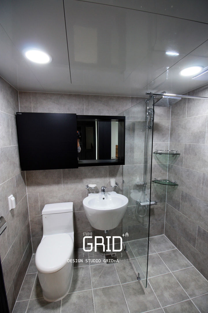 김포시 풍무동 신안아파트 32평 인테리어, Design Studio Grid+A Design Studio Grid+A Bagno moderno Piastrelle