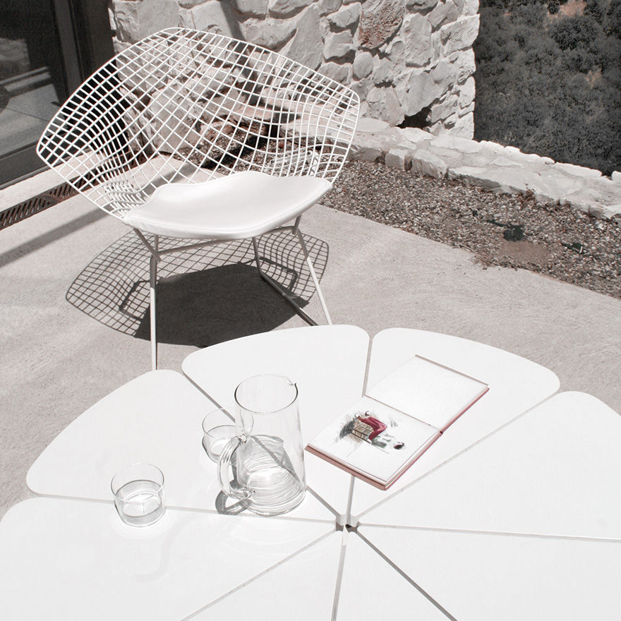 Chaise Diamant - Knoll, Création Contemporaine Création Contemporaine Moderner Balkon, Veranda & Terrasse Metall Möbel