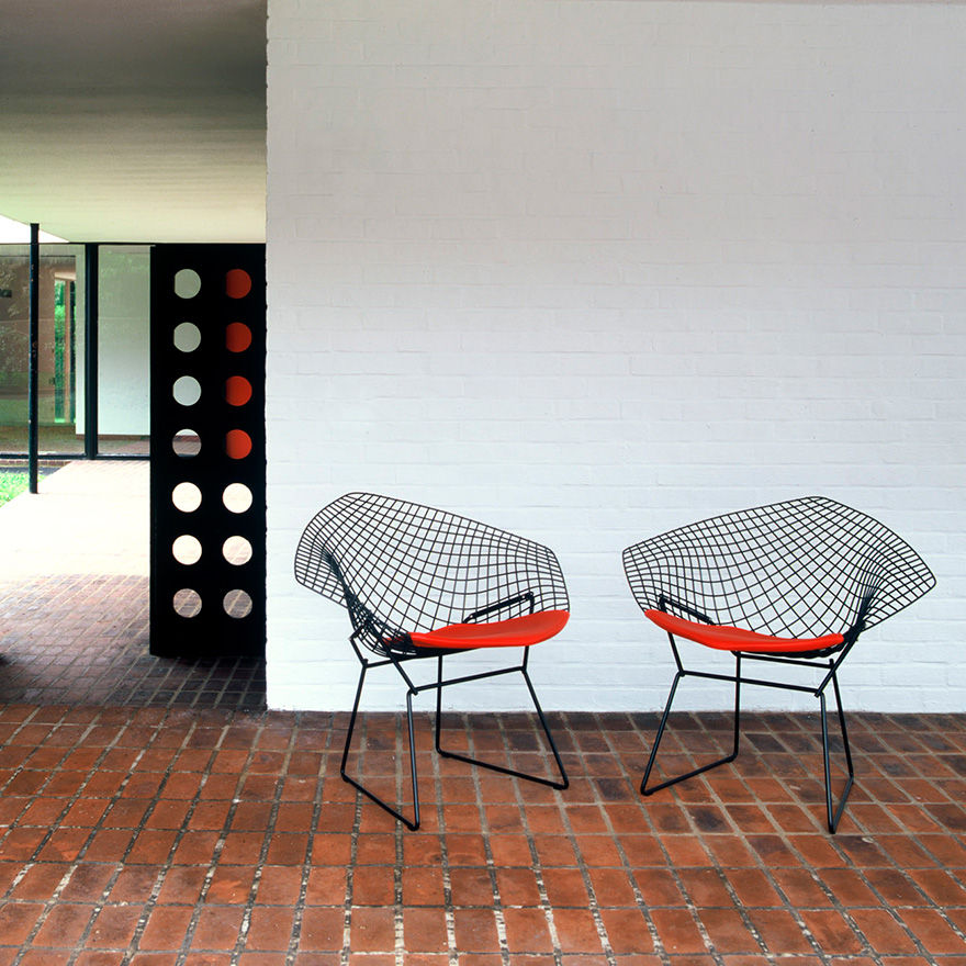 Chaise Diamant - Knoll, Création Contemporaine Création Contemporaine Moderne woonkamers Metaal Krukken, stoelen & zitkussens