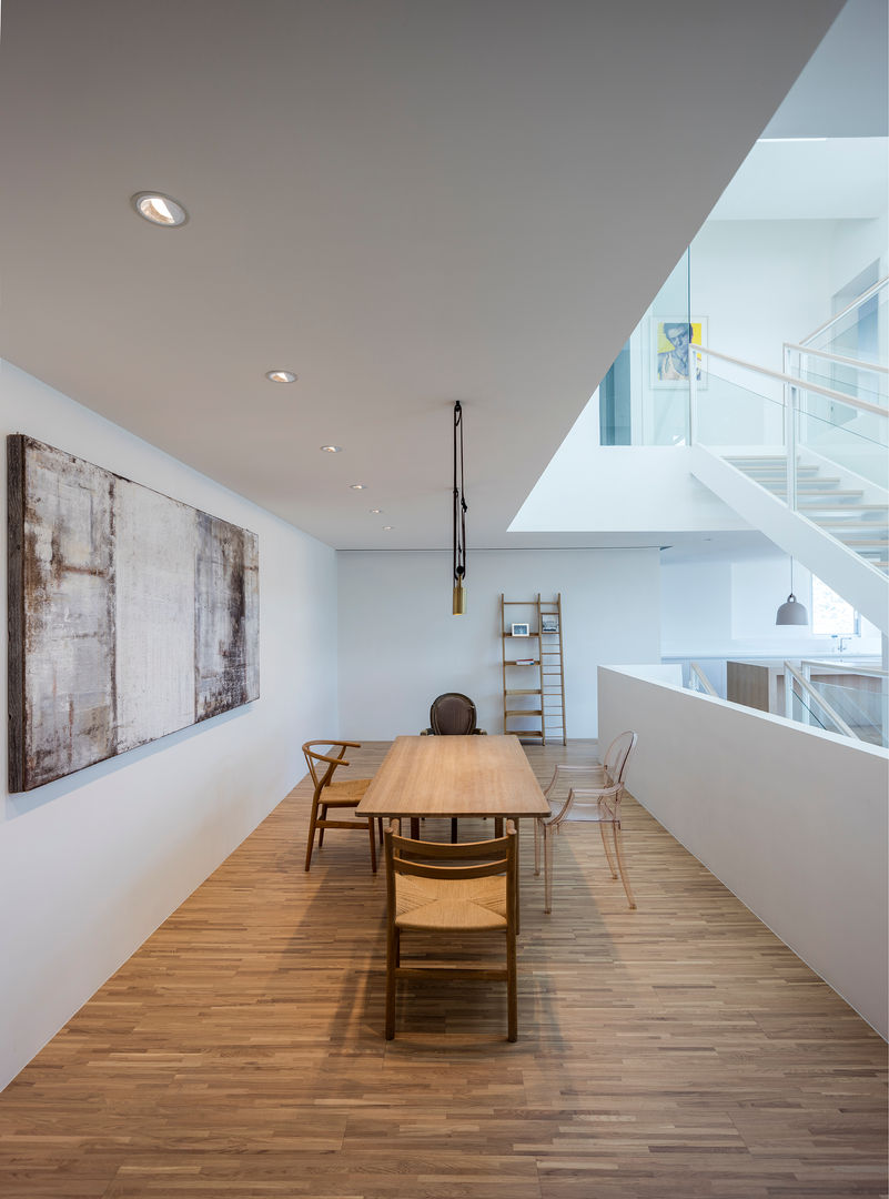 陽明山鄭宅 House C, 何侯設計 Ho + Hou Studio Architects 何侯設計 Ho + Hou Studio Architects Minimalist dining room