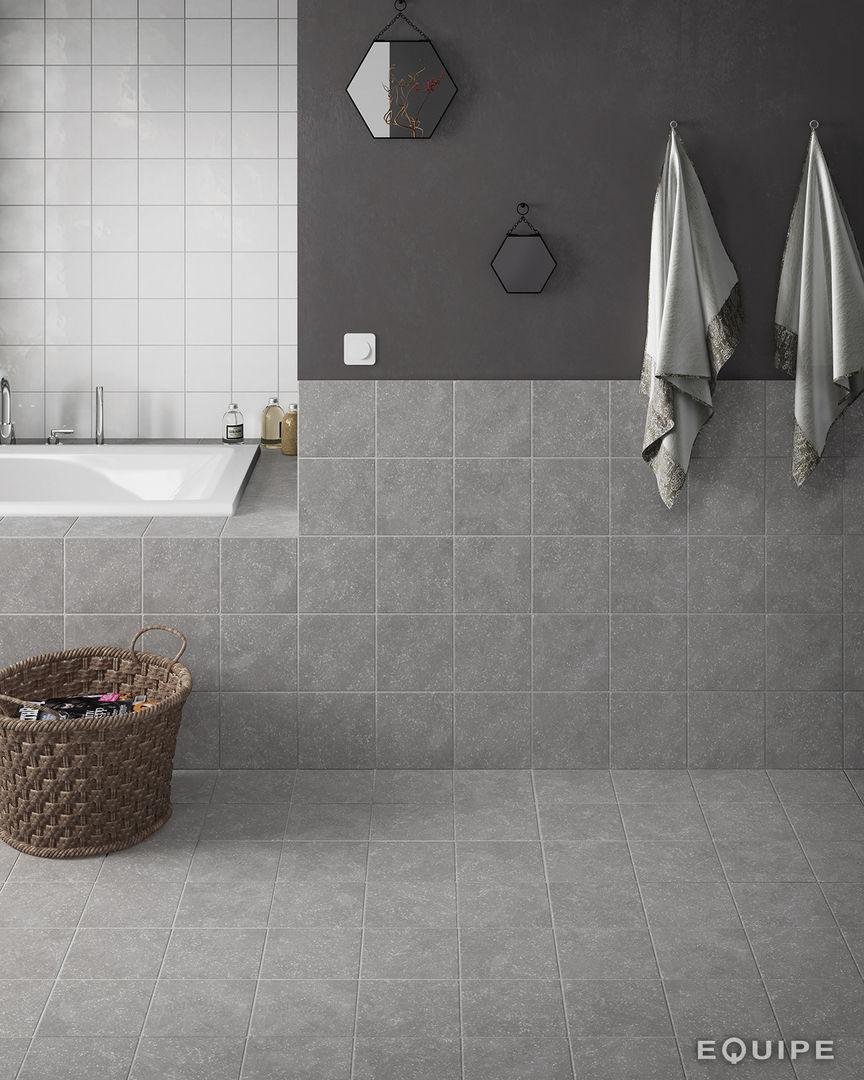 Coralstone, Equipe Ceramicas Equipe Ceramicas Phòng tắm phong cách Địa Trung Hải Đồ gốm Bathtubs & showers