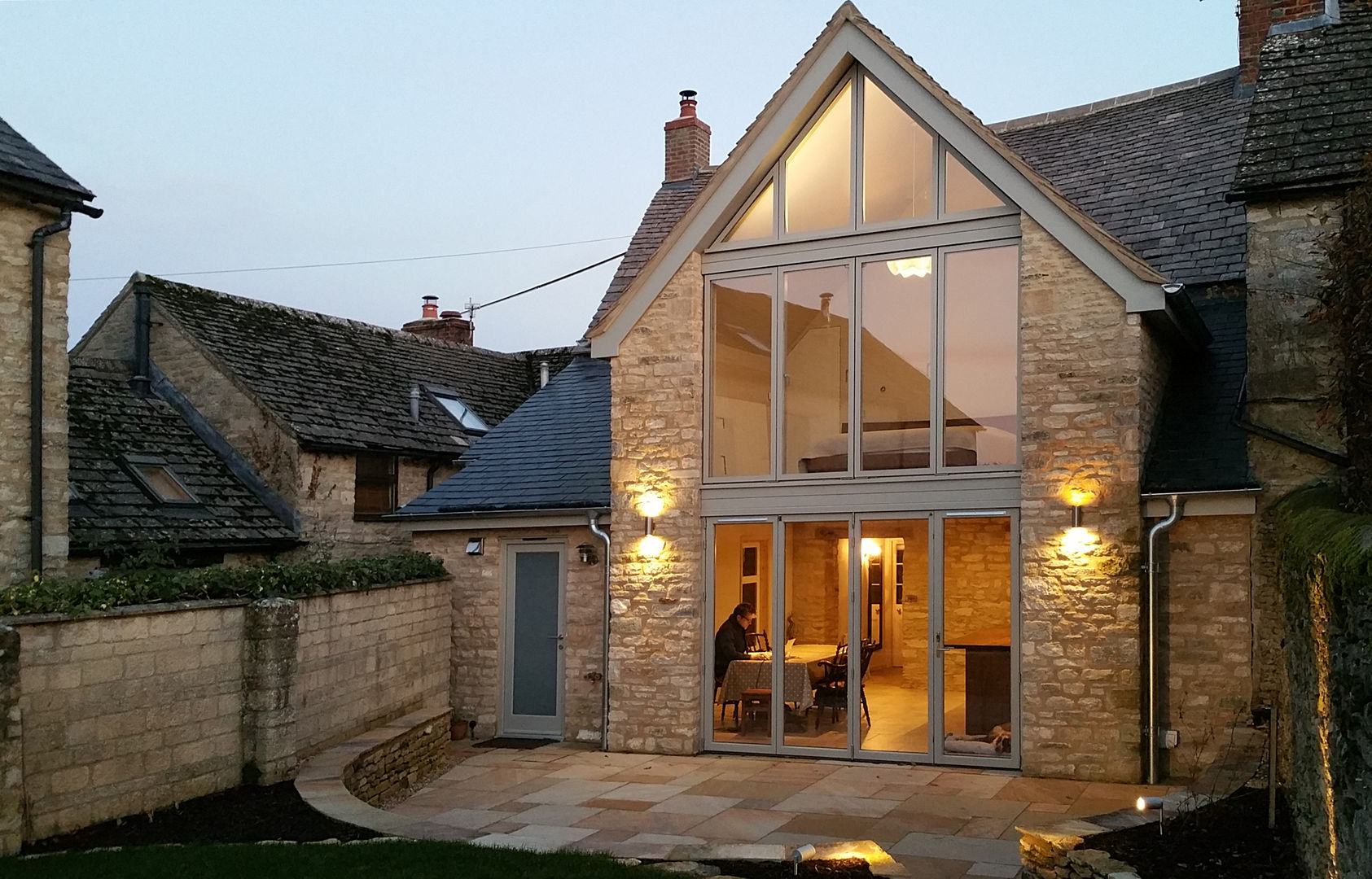 Extension to Grade II listed cottage AJP Architects Ltd Modern houses