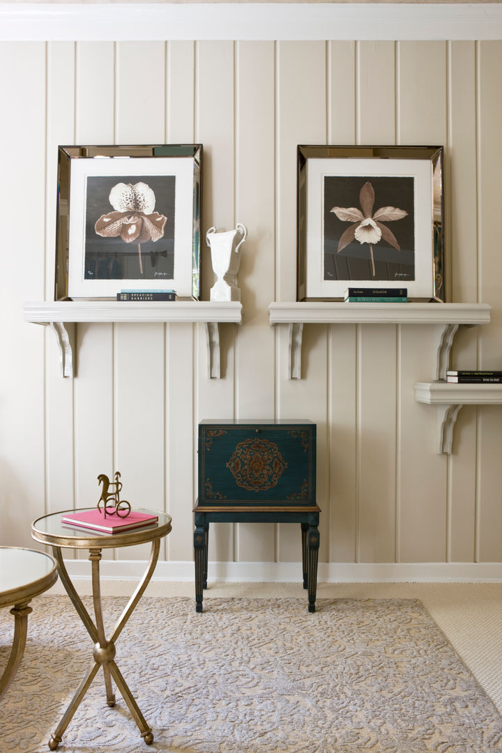 DC Design House - Wood Paneling & Shelving Lorna Gross Interior Design Living room