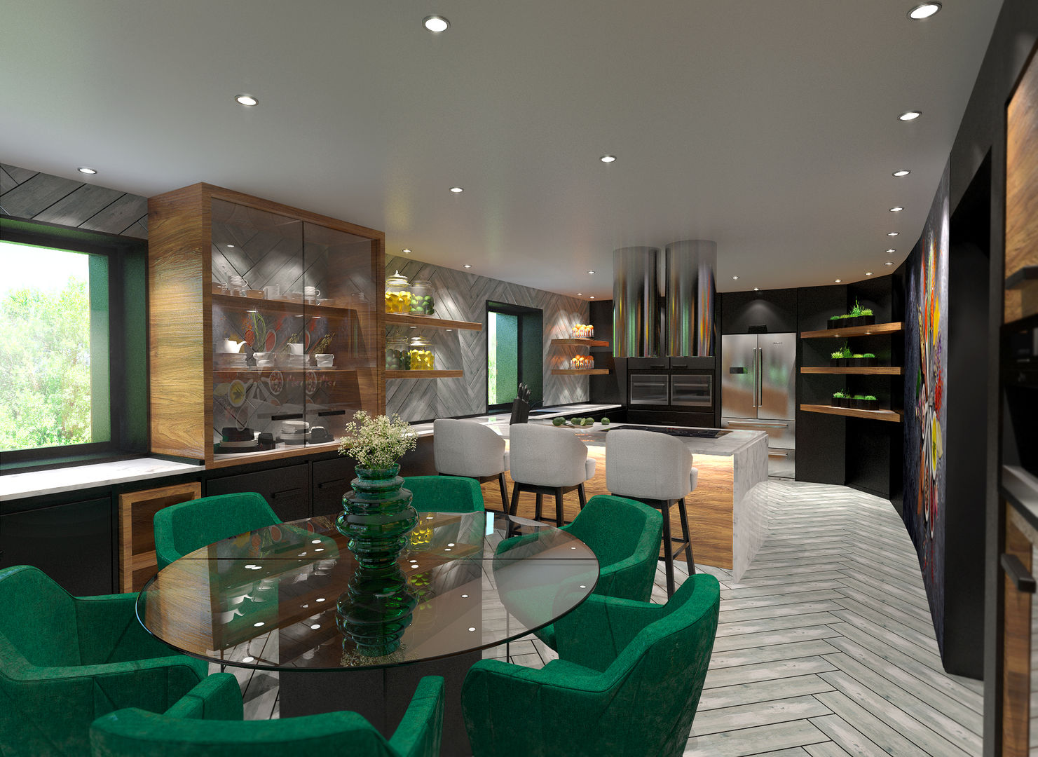 Private House Tiago Martins - 3D Modern kitchen