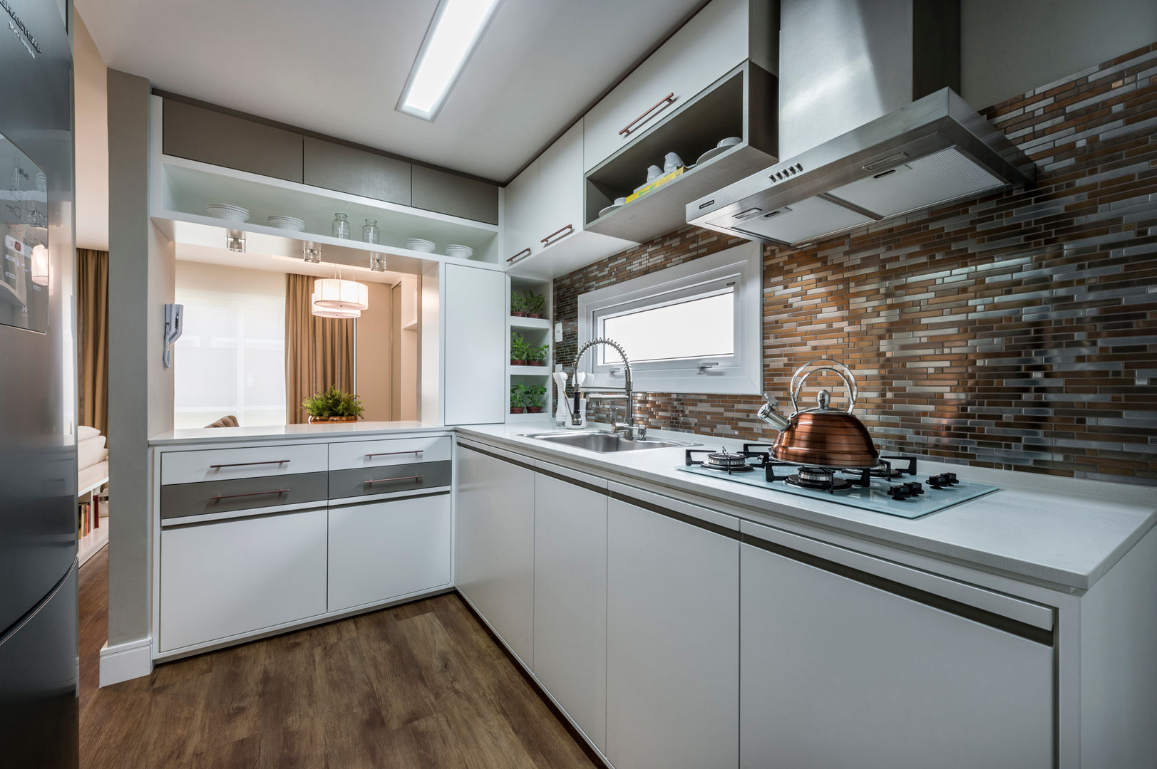 RESIDÊNCIA I O+L, Treez Arquitetura+Engenharia Treez Arquitetura+Engenharia Cocinas modernas Cuarzo