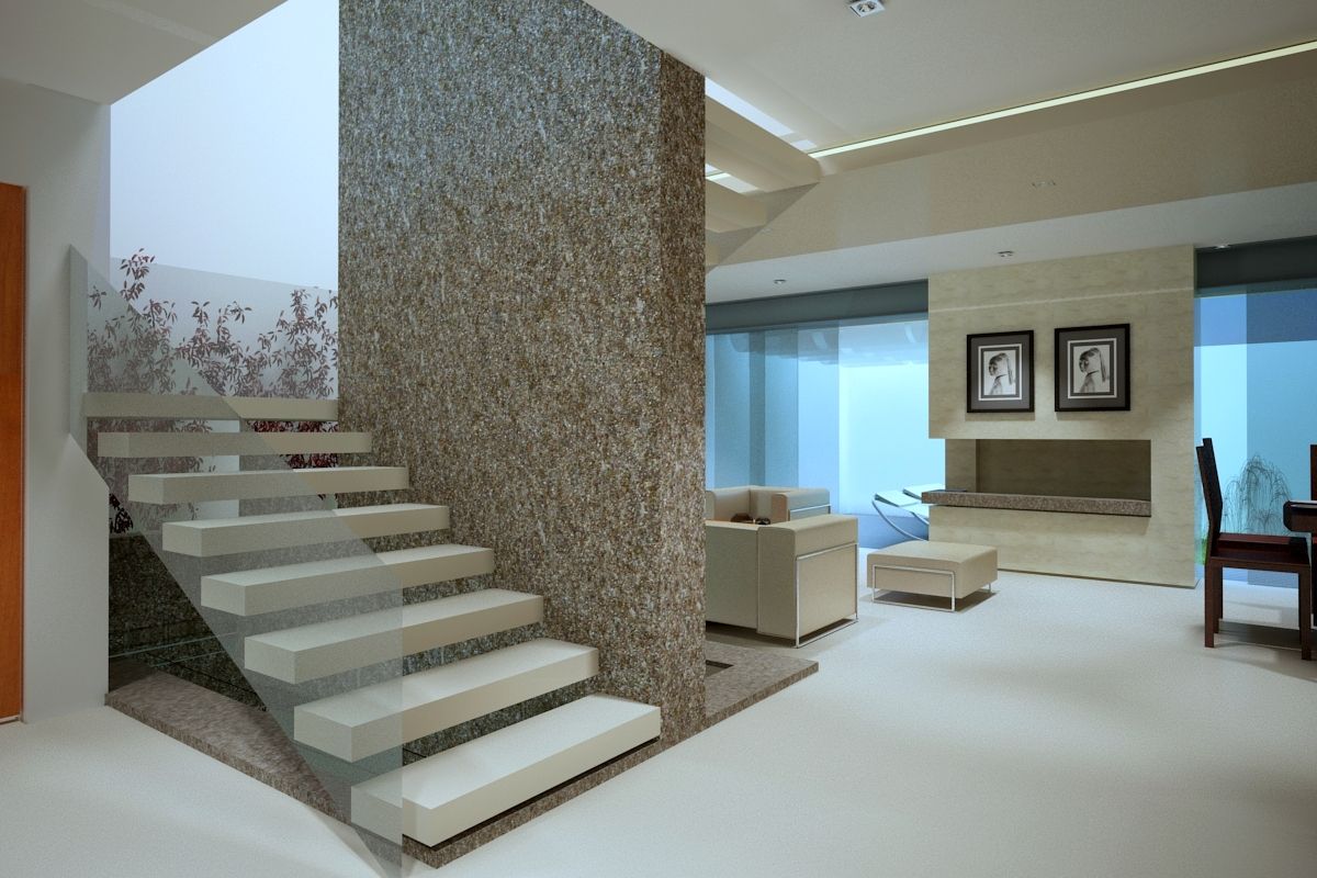 Renders Interiores, CouturierStudio CouturierStudio Pasillos, vestíbulos y escaleras modernos