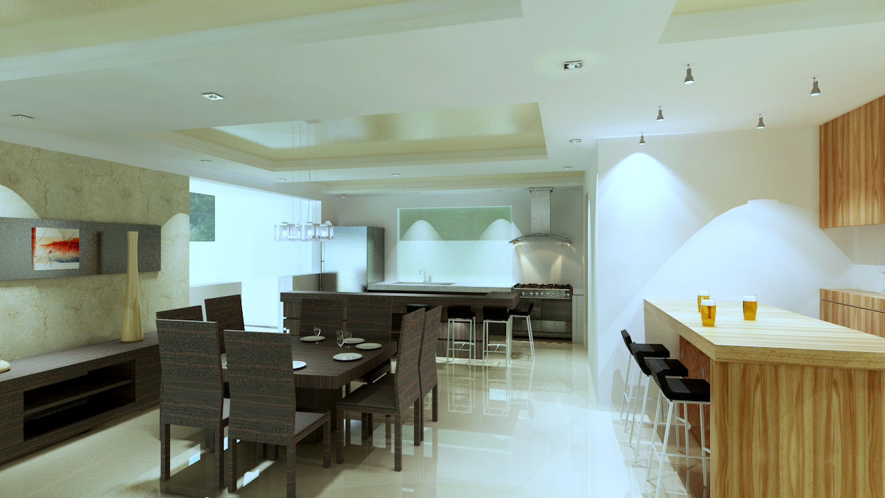 Renders Interiores, CouturierStudio CouturierStudio Ruang Makan Modern