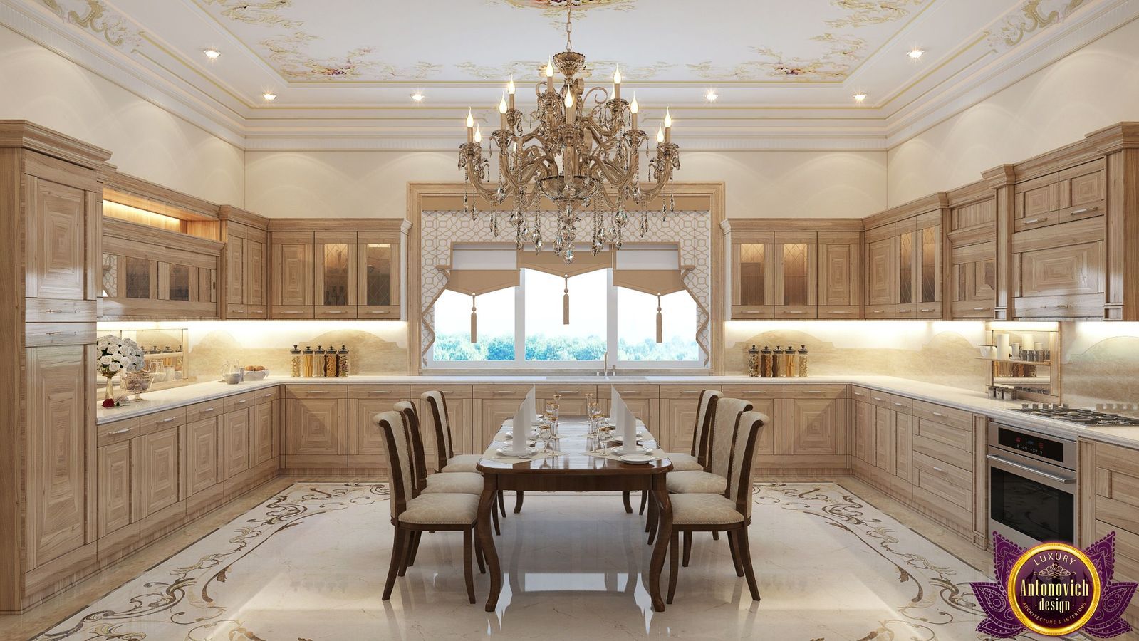 ​ Design Ideas for large kitchen of Katrina Antonovich, Luxury Antonovich Design Luxury Antonovich Design Cocinas de estilo clásico