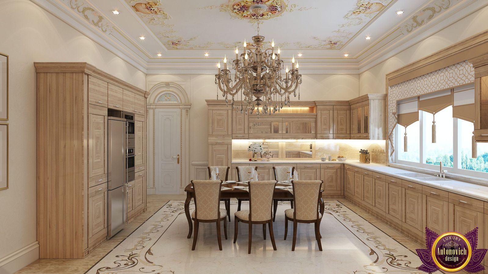 ​ Design Ideas for large kitchen of Katrina Antonovich, Luxury Antonovich Design Luxury Antonovich Design Nhà bếp phong cách kinh điển