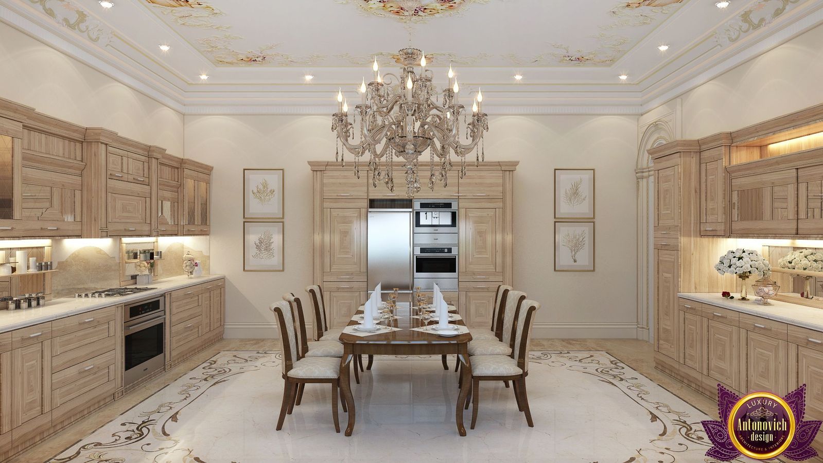 ​ Design Ideas for large kitchen of Katrina Antonovich, Luxury Antonovich Design Luxury Antonovich Design Klasik Mutfak