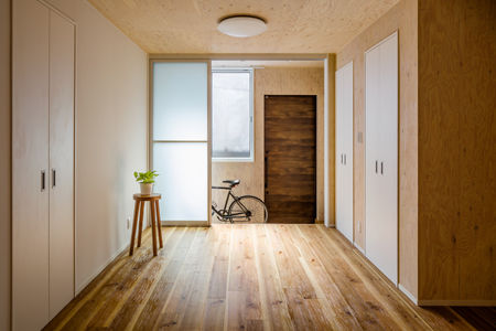 homify Rustic style corridor, hallway & stairs Tiles