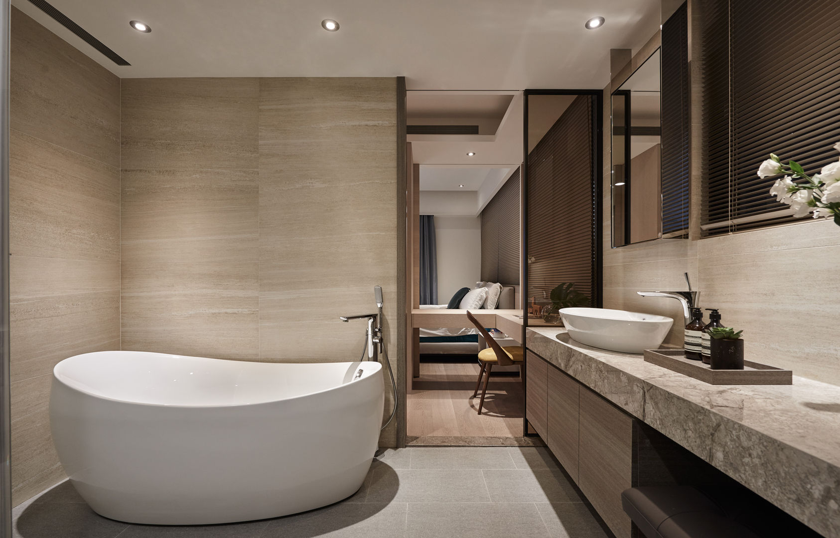 林口楊宅, 域見室所設計 MIEMASU INTERIOR DESIGN 域見室所設計 MIEMASU INTERIOR DESIGN Baños de estilo moderno