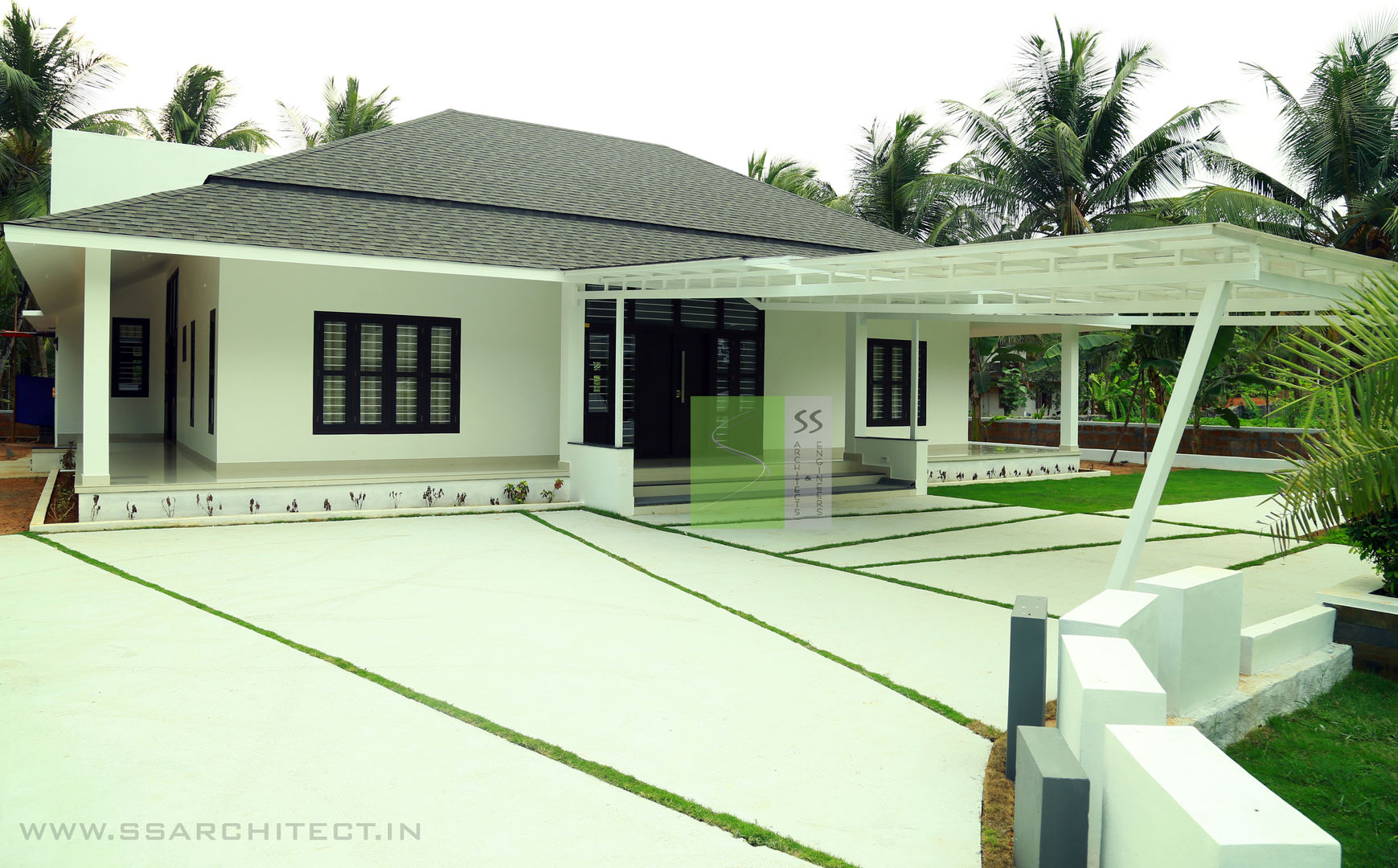 SINGLE STORY HOME, SS ARCHITECTS & ENGINEERS SS ARCHITECTS & ENGINEERS Rumah Modern