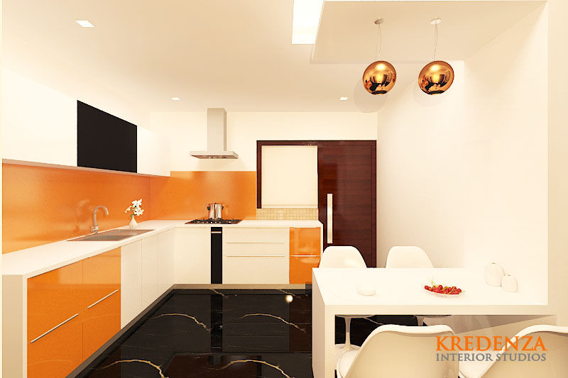 Olety Landmark Apartment Interiors, Rajajinagar., Kredenza Interior Studios Kredenza Interior Studios Cocinas de estilo moderno