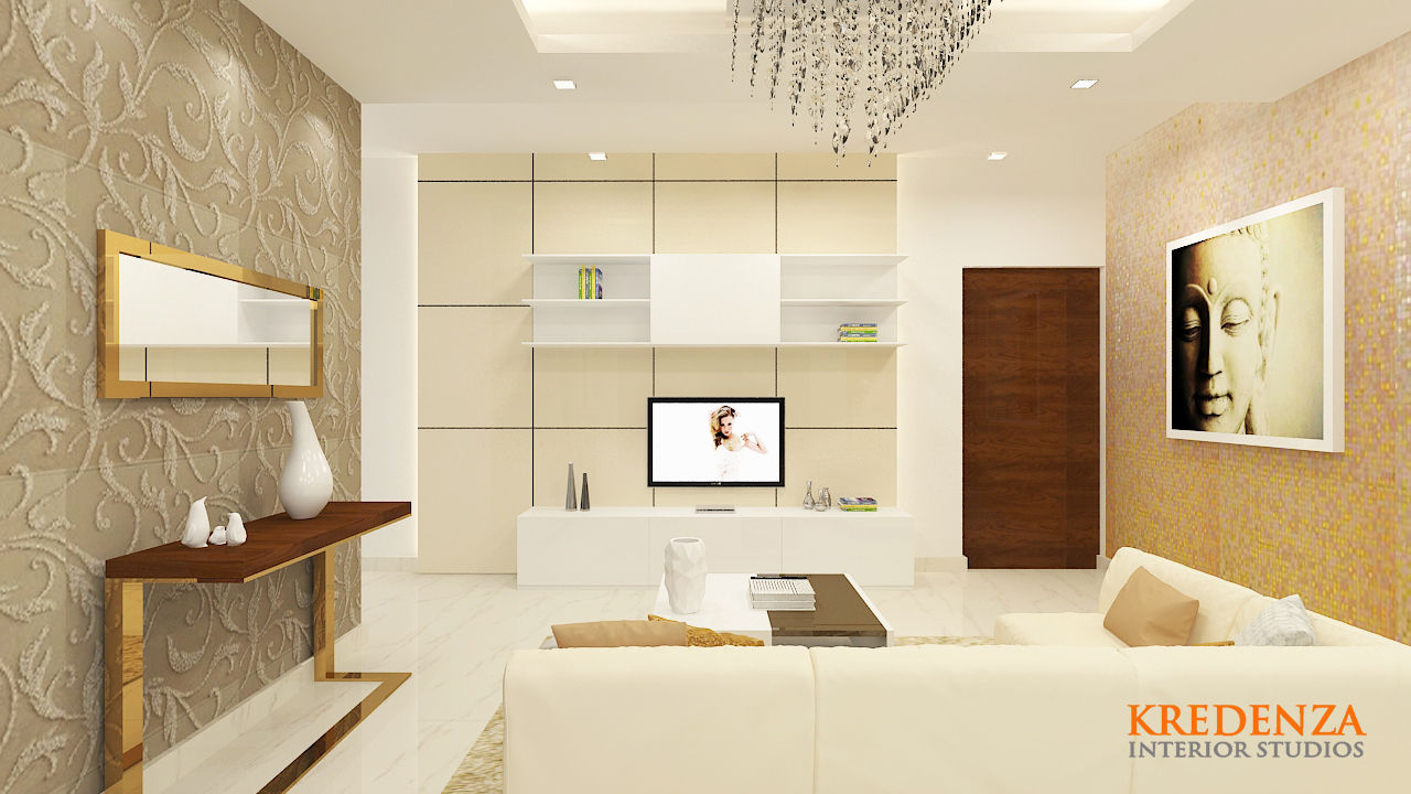 Living Room Kredenza Interior Studios 现代客厅設計點子、靈感 & 圖片