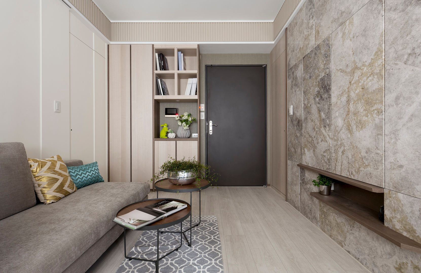 私宅-綠溢, 思為設計 SW Design 思為設計 SW Design 斯堪的納維亞風格的走廊，走廊和樓梯