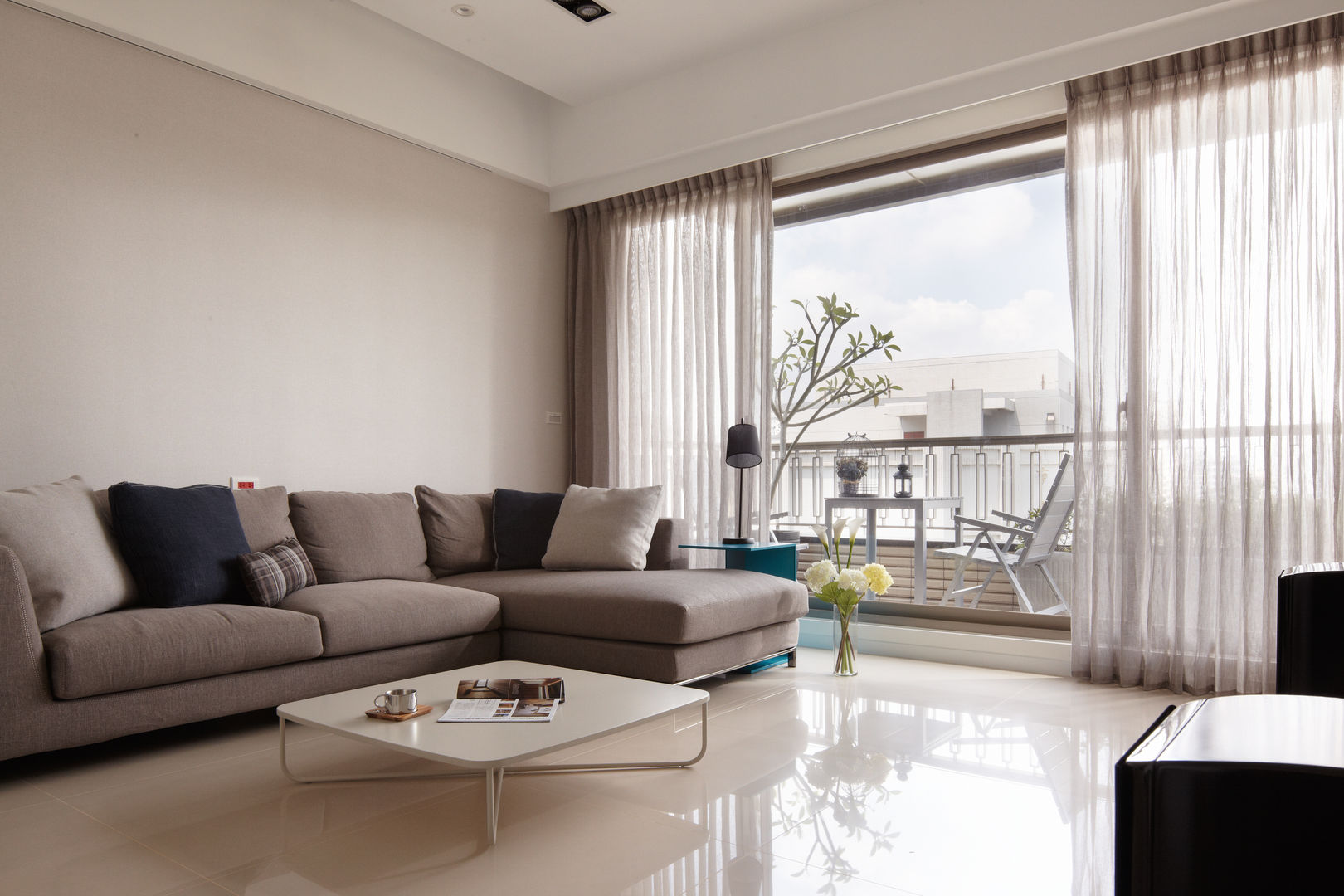 淨化 耀昀創意設計有限公司/Alfonso Ideas Scandinavian style living room