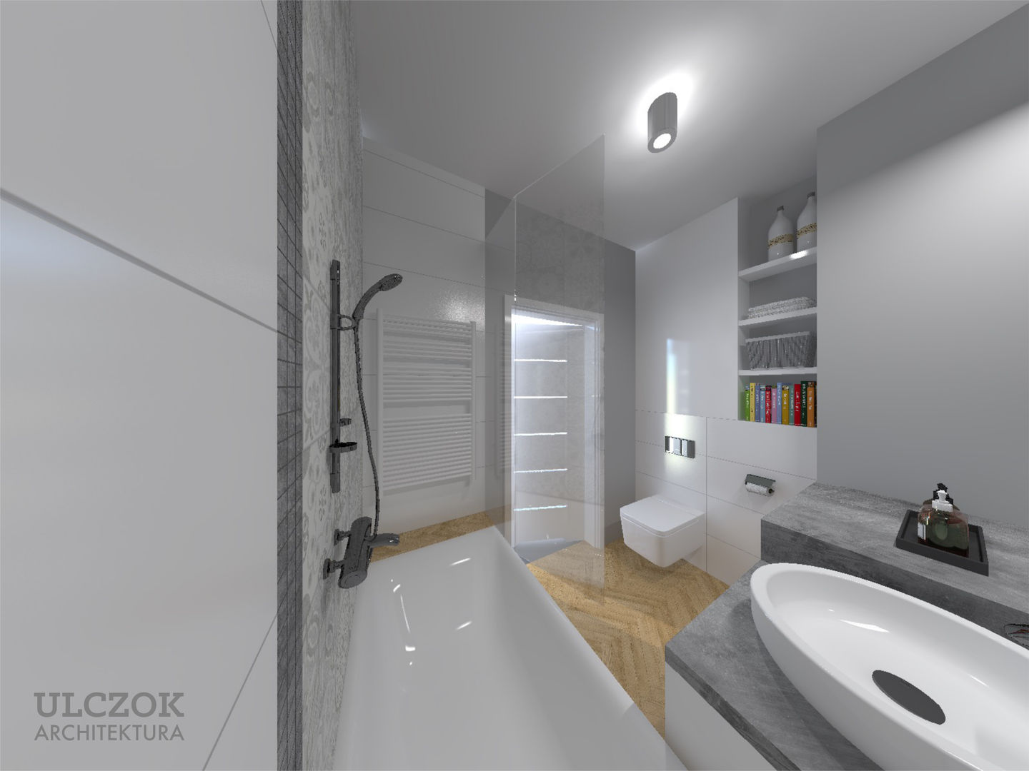 Projekt małej łazienki, Ulczok Architektura Ulczok Architektura Bagno moderno