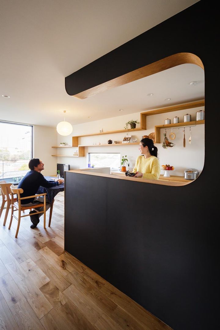 双子壁の家, 株式会社seki.design 株式会社seki.design Cocinas de estilo moderno