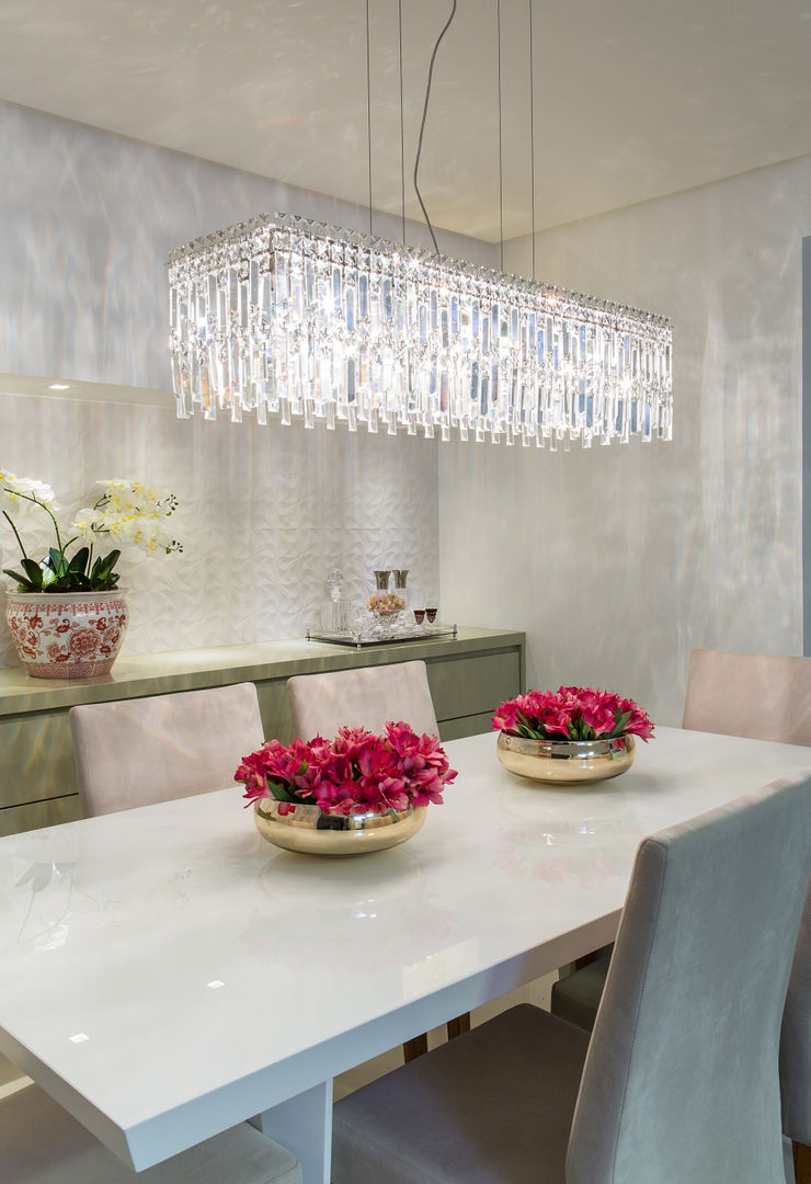 LIVING, Haifatto Arq + Decor Haifatto Arq + Decor Eclectic style dining room Glass Lighting