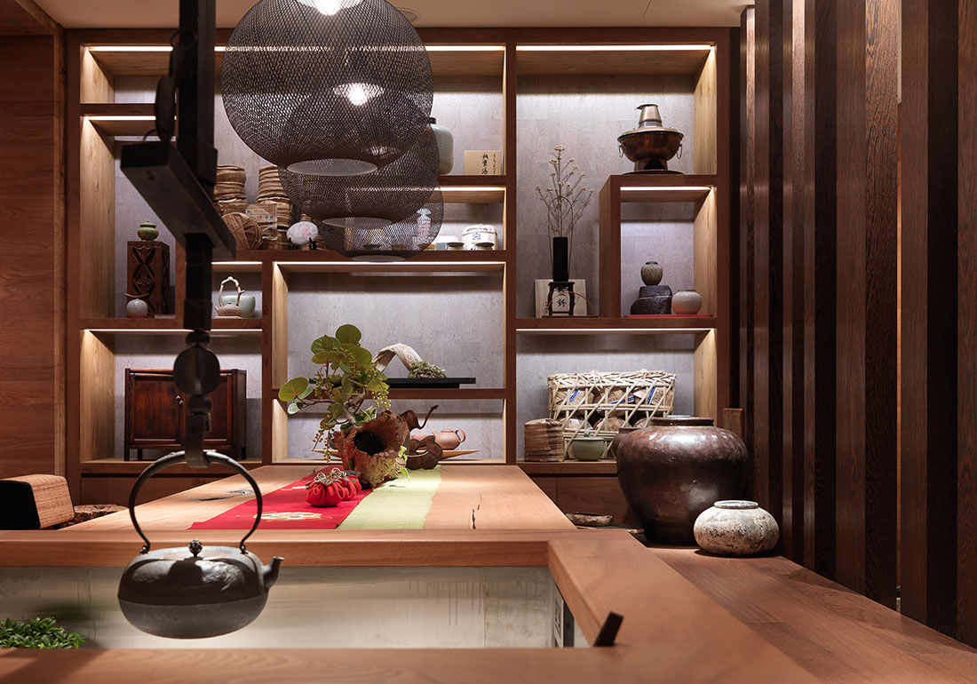 Tea house, 沈志忠聯合設計 沈志忠聯合設計 Asian style living room