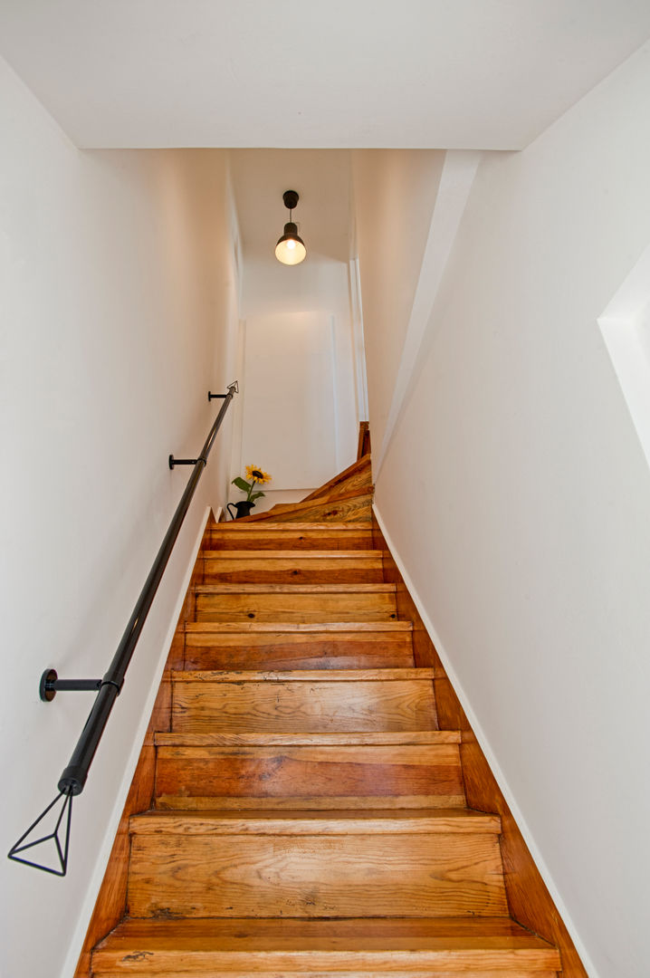 homify Scandinavian style corridor, hallway& stairs Wood Wood effect