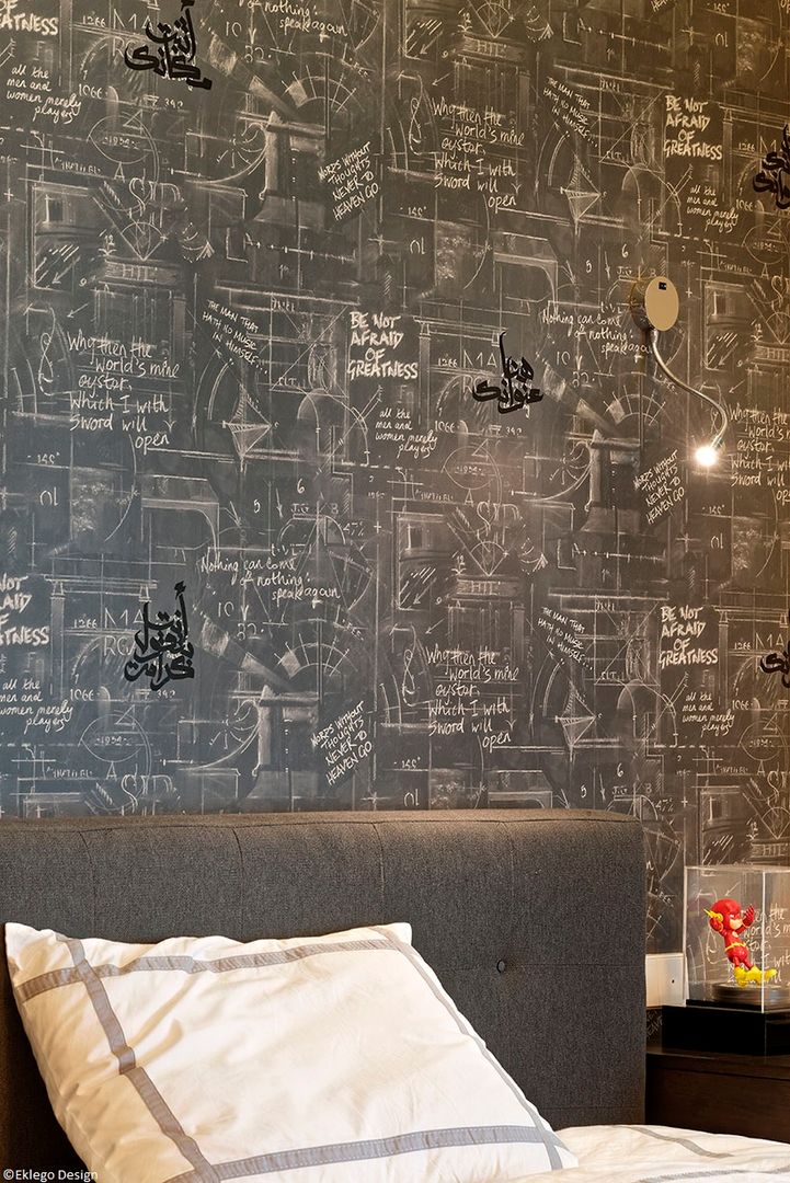 Boy's bedroom By Hedayat Ltd Habitaciones de estilo ecléctico wallpaper,bedroom