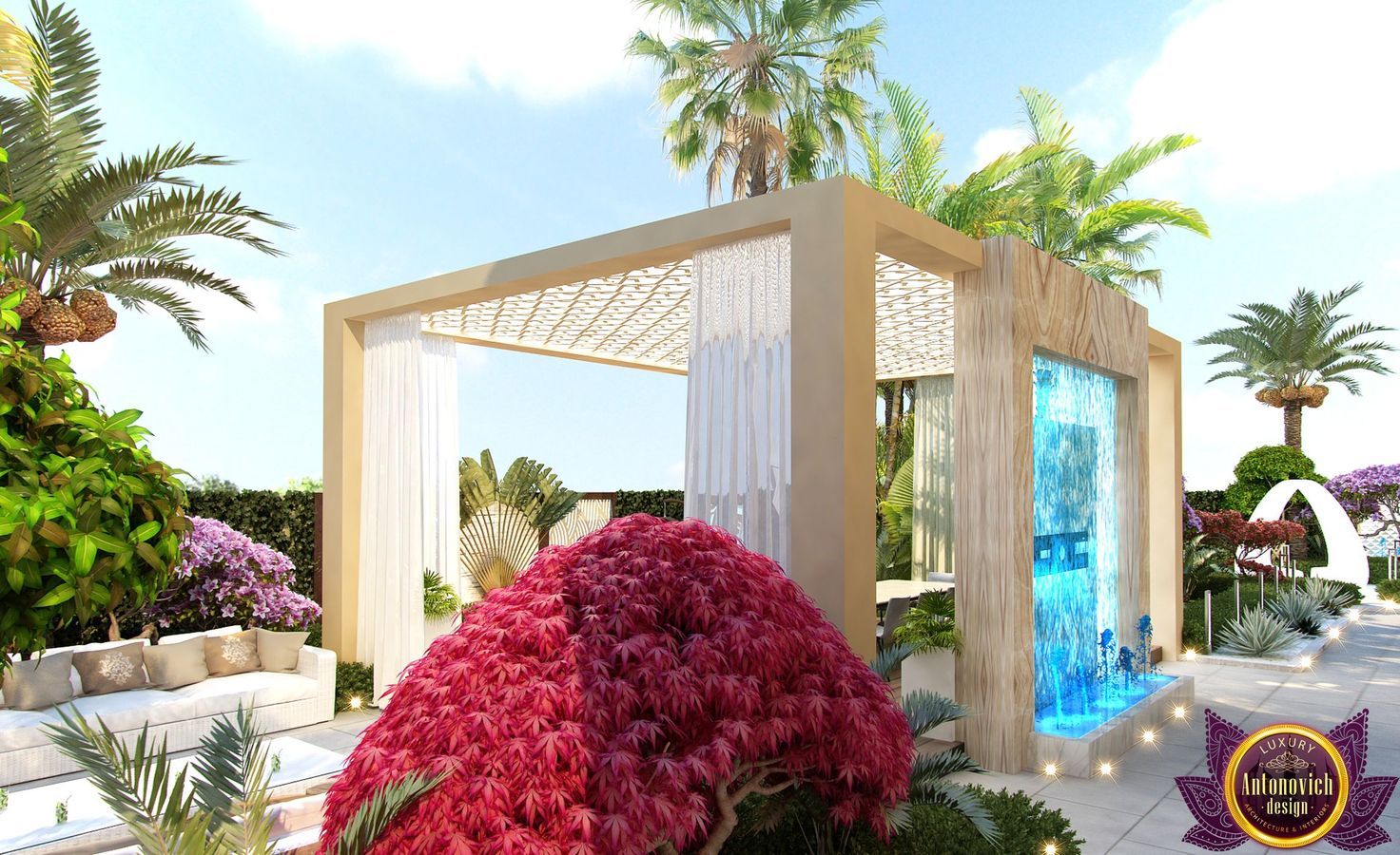 Landscaping in Dubai of Katrina Antonovich, Luxury Antonovich Design Luxury Antonovich Design Mediterranean style house