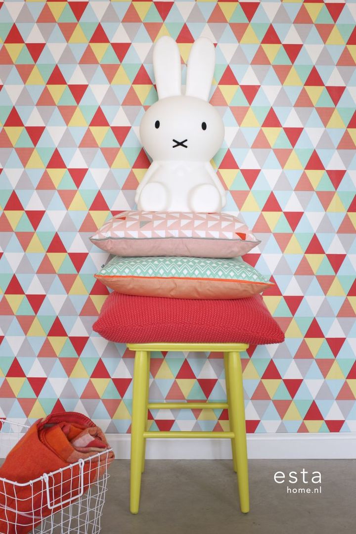 Everybody Bonjour van ESTAhome.nl, ESTAhome.nl ESTAhome.nl Scandinavian style walls & floors Wallpaper