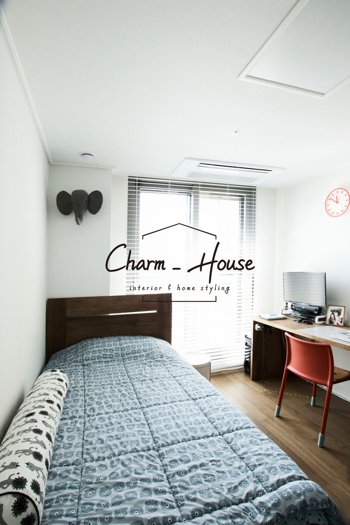 이스트팰리스 55평, CHARM_HOUSE CHARM_HOUSE Nowoczesna sypialnia