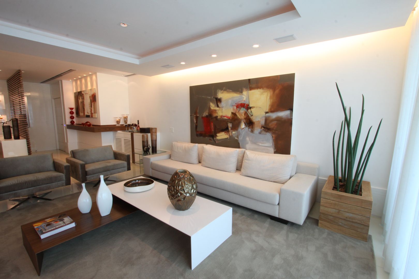 Apartamento Av Lucio Costa - Barra da Tijuca, Arquinovação - Projetos e Obras Arquinovação - Projetos e Obras Modern living room