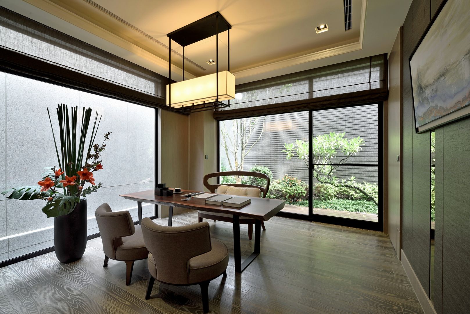 A cozy villa that enables you to escape life’s hustle!, 十邑設計 王勝正 Posamo Design 十邑設計 王勝正 Posamo Design Living room