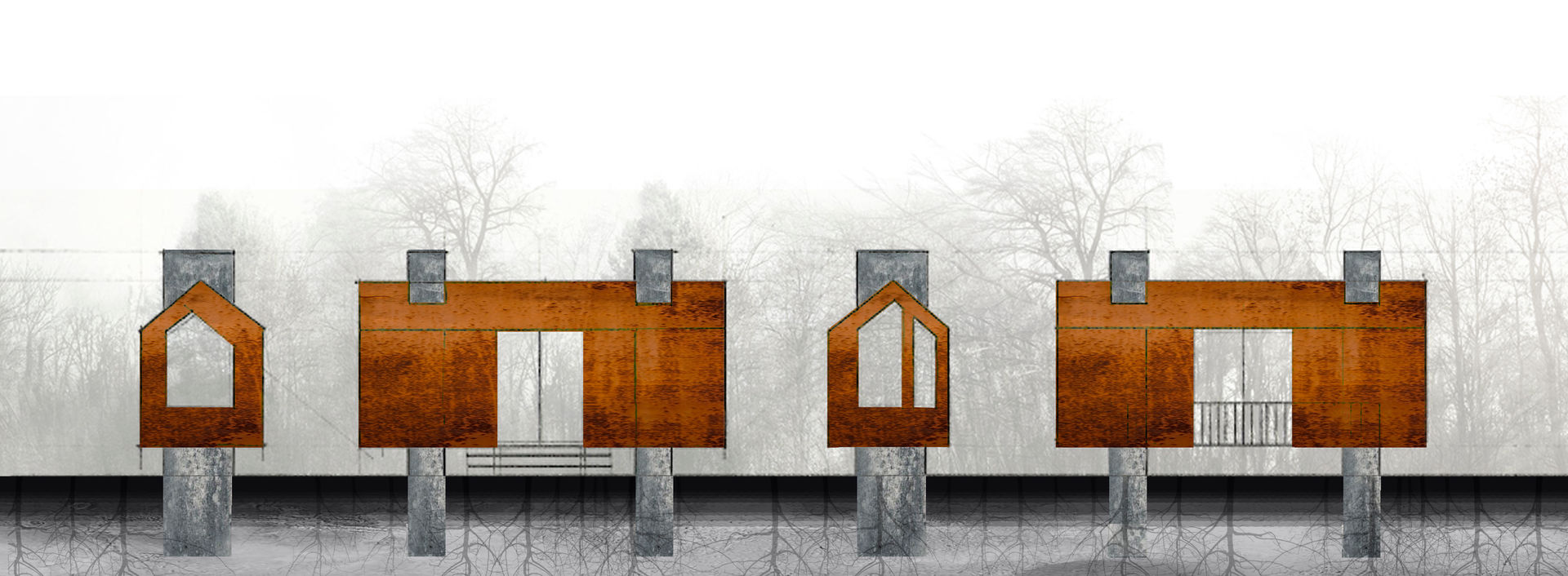 Prototipo Extend _ Viviendas Refugio 27-47-67 @tresarquitectos Casas modernas