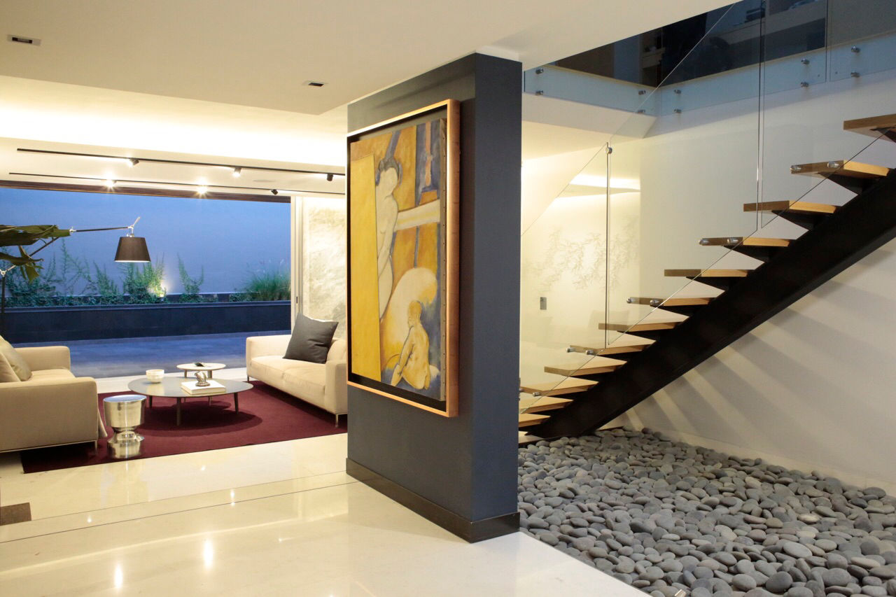 homify Modern corridor, hallway & stairs