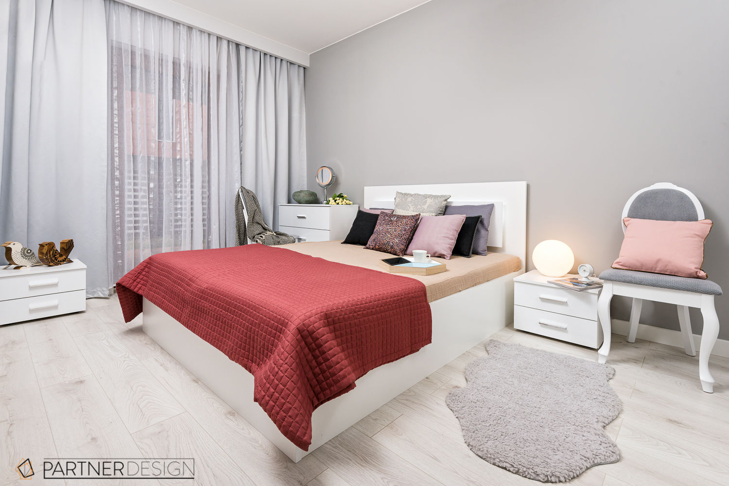 Mieszkanie #2, Q2Design Q2Design Modern style bedroom