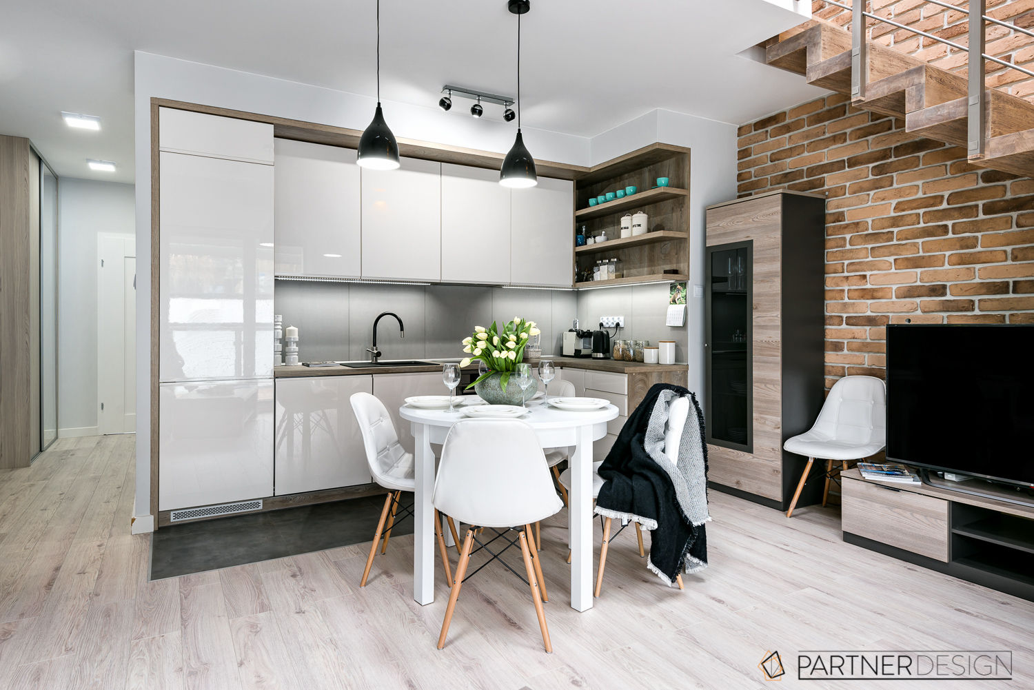 Mieszkanie Młodej Pary, Q2Design Q2Design Dapur Modern