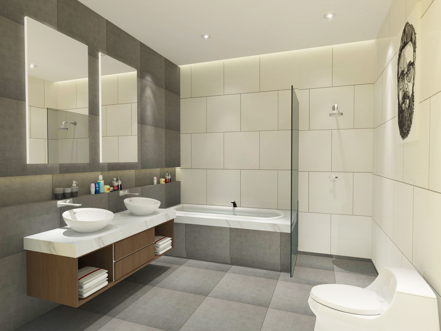 homify Modern bathroom Decoration