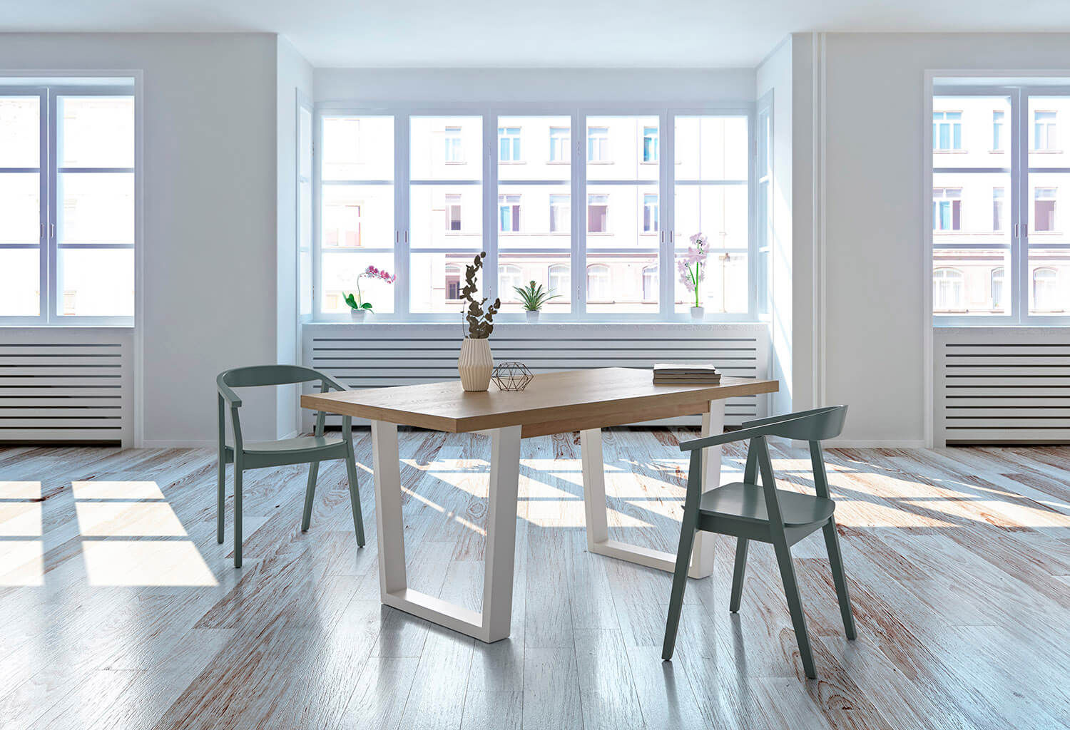 Comedores estilo nórdico, somcasa somcasa Scandinavian style dining room Chairs & benches