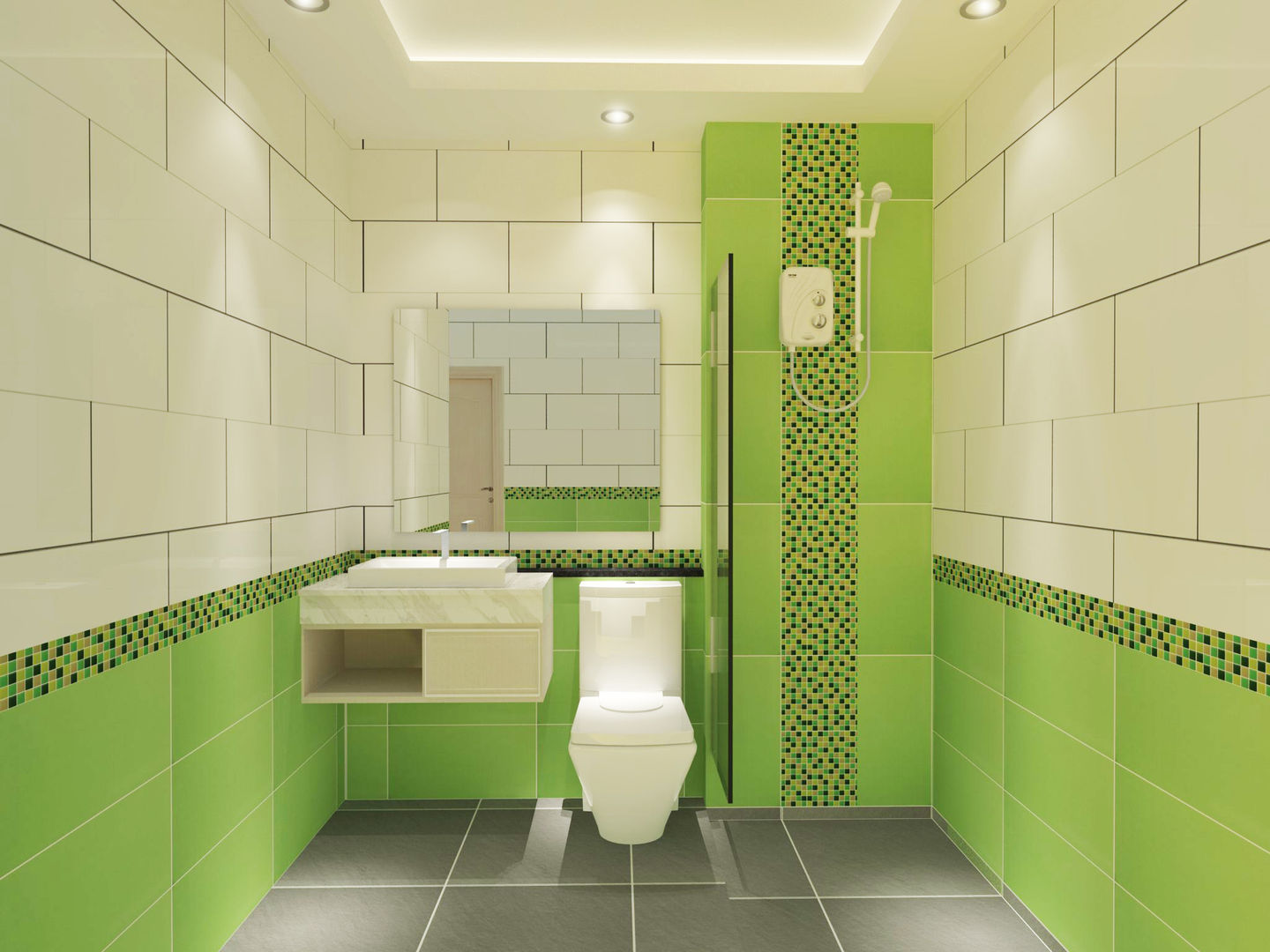 Bathroom 3D Design #32 homify ห้องน้ำ ของตกแต่ง