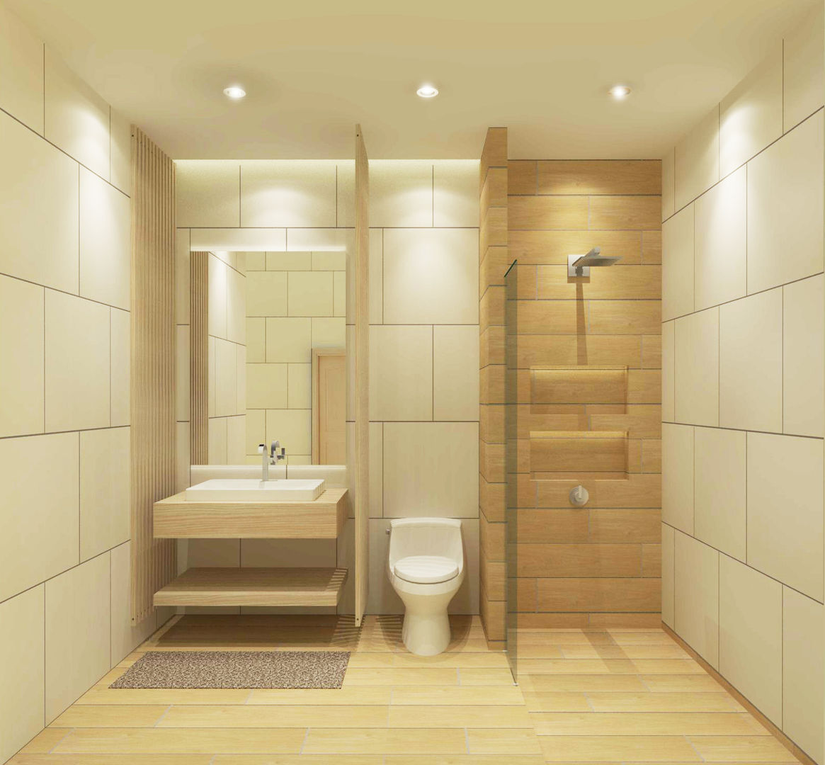 Bathroom 3D Design #34 homify ห้องน้ำ ของตกแต่ง