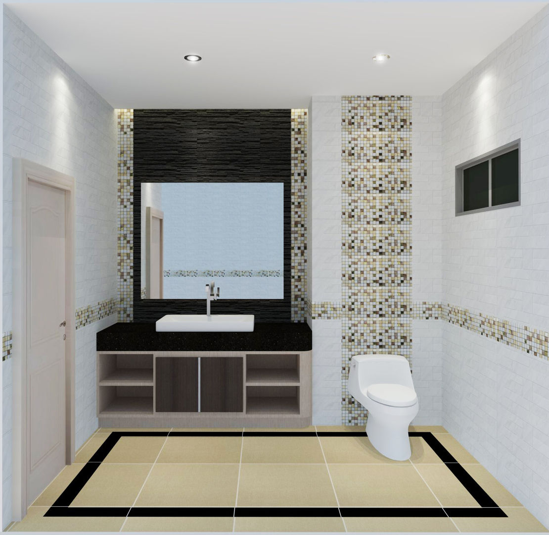 Bathroom 3D Design #35 homify ห้องน้ำ ของตกแต่ง