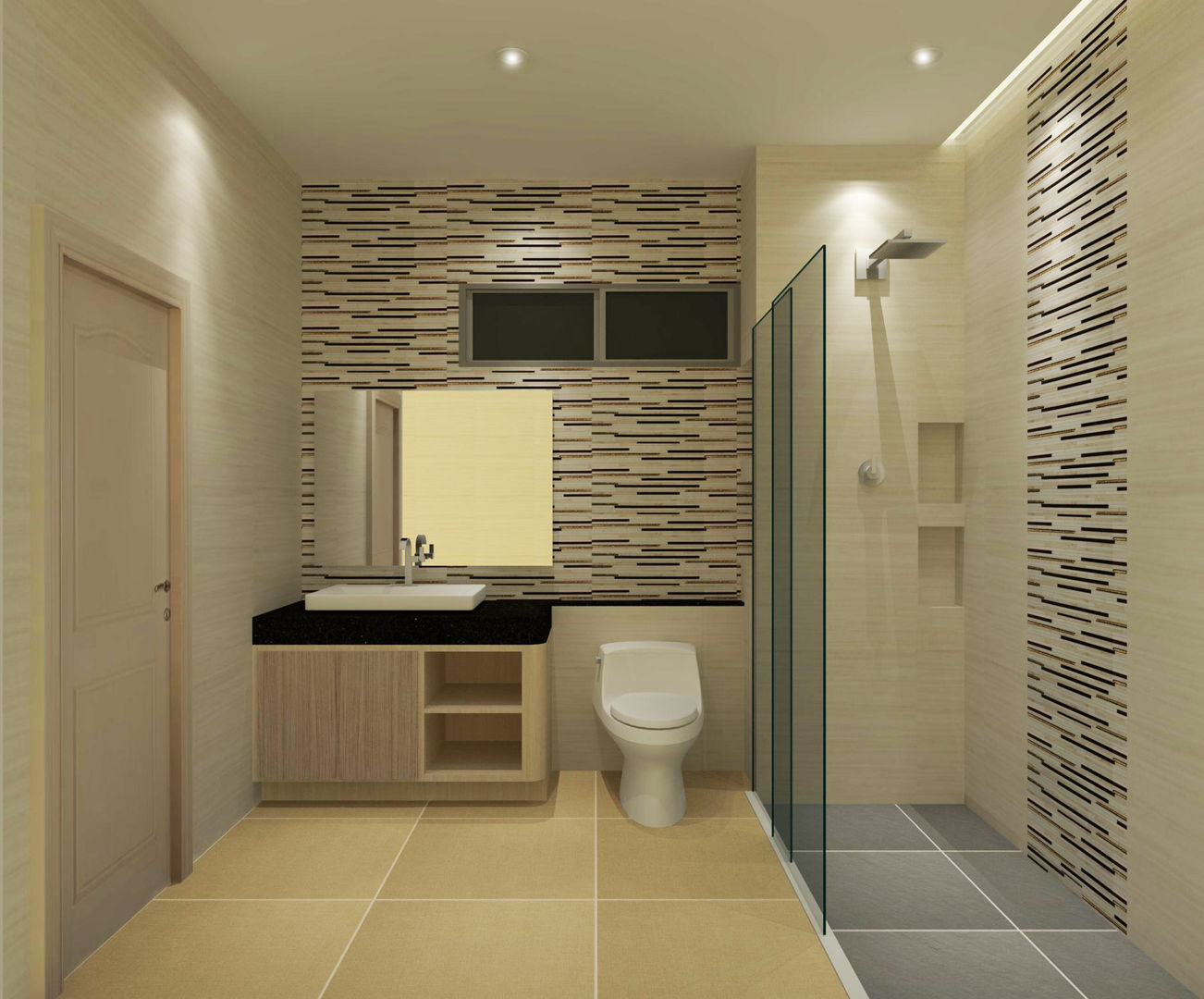 Bathroom 3D Design #36 homify ห้องน้ำ ของตกแต่ง