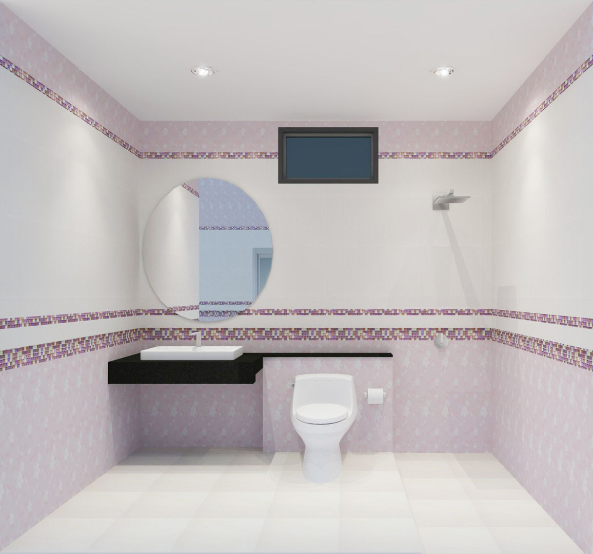 Bathroom 3D Design #40 homify ห้องน้ำ ของตกแต่ง