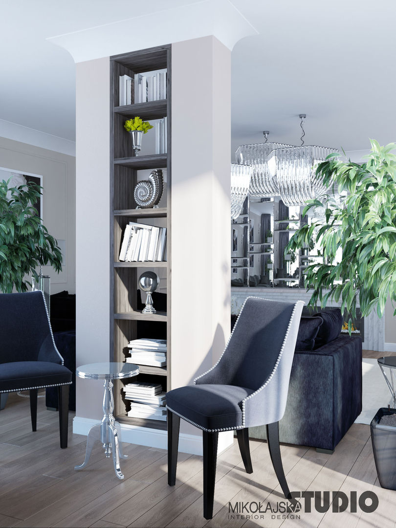 Friends Tower - exclusive apartment in Munich, MIKOŁAJSKAstudio MIKOŁAJSKAstudio Вітальня